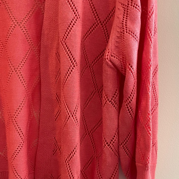 Robbie Bee Coral Open Front Cardigan NWT Size XL - Picture 6 of 11